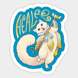 Healer Cat - Videogame RPG Class Sticker